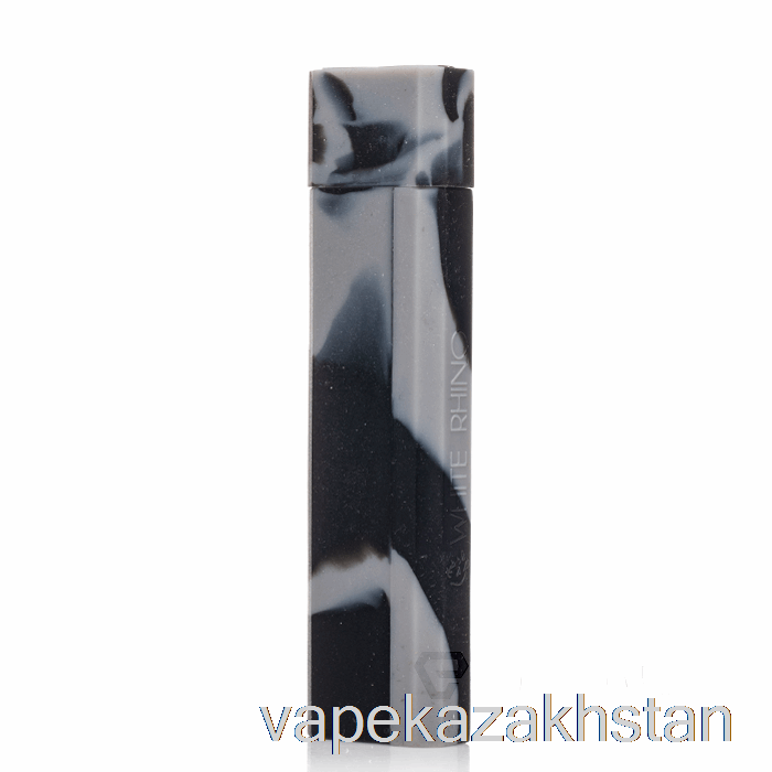 Vape Disposable White Rhino Silicone Dab Out [Pyrex] Black Grey